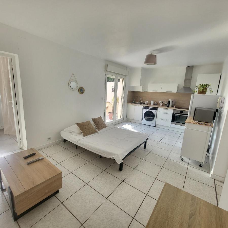 Bel Appartement Avec Jardin De 30M2 , Climatise Avec Parking Et Arrivee Autonome Cabestany Kültér fotó